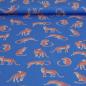 Preview: Baumwollstoff Motivdruck Leopard hellblau